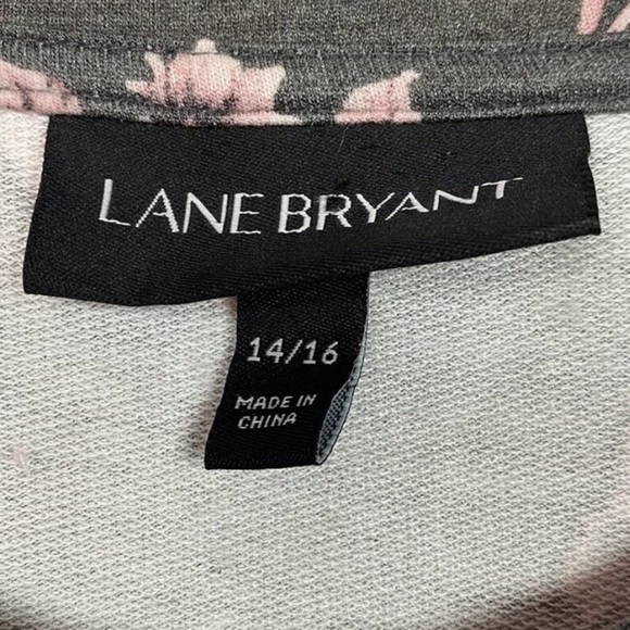 Lane Bryant Gray&Pink Floral Sweatshirt Dress Sz.14/16 - Picture 8 of 9